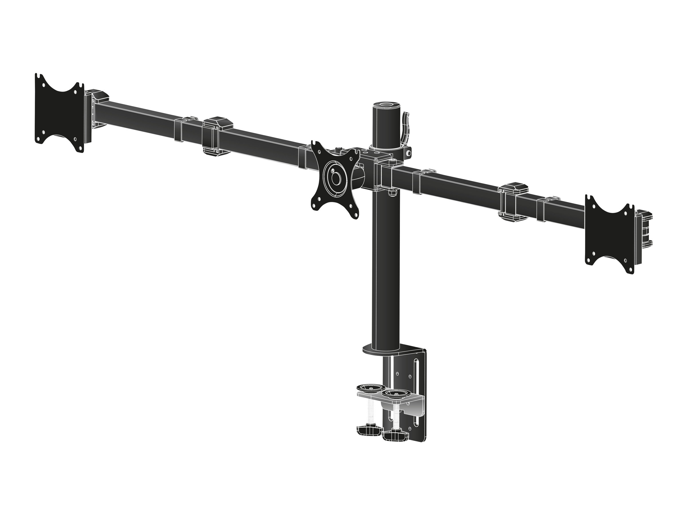 Iiyama DS1003C-B1 Aufstellung - einstellbarer Arm - für 3 Monitore - Schwarz
