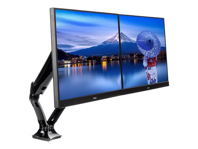 Iiyama DS3002C-B1 Befestigungskit - einstellbarer Arm - für 2 Monitore - Schwarz