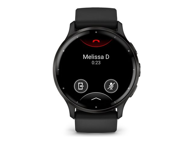 Garmin Venu 3 - schwarzes faserverstärktes Polymer - intelligente Uhr mit Band - 8 GB