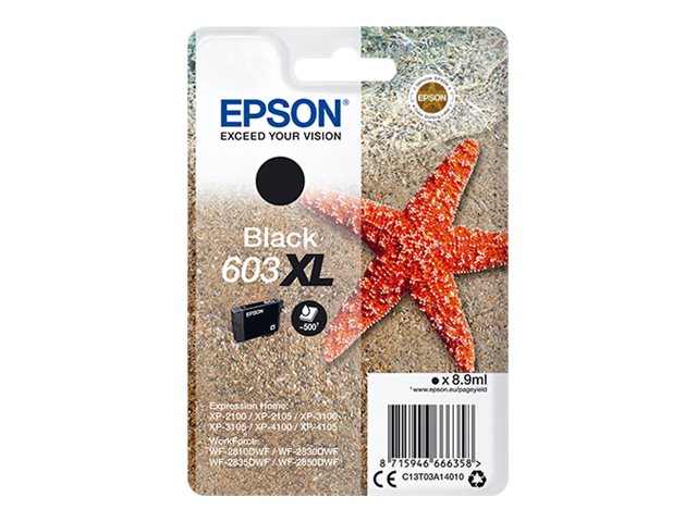 Epson Tinte 603XL / C13T03A14010 Black 