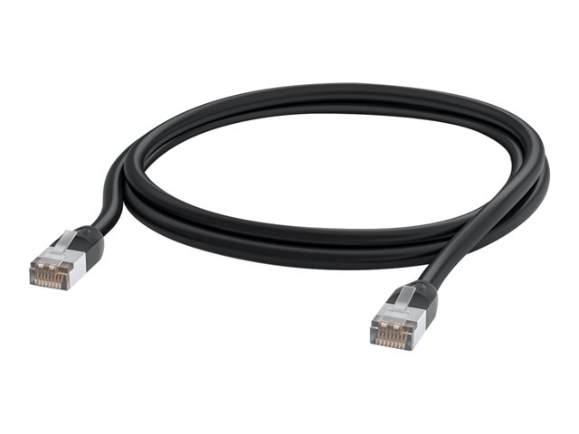 Ubiquiti UISP - Patch-Kabel - RJ-45 (M) zu RJ-45 (M) - 1 m - 6 mm - STP - CAT 5/5e - geformt, im Freien, robust - Schwarz