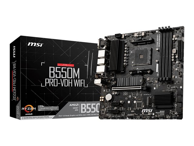 MSI B550M PRO-VDH WIFI - Motherboard - micro ATX - Socket AM4 - AMD B550