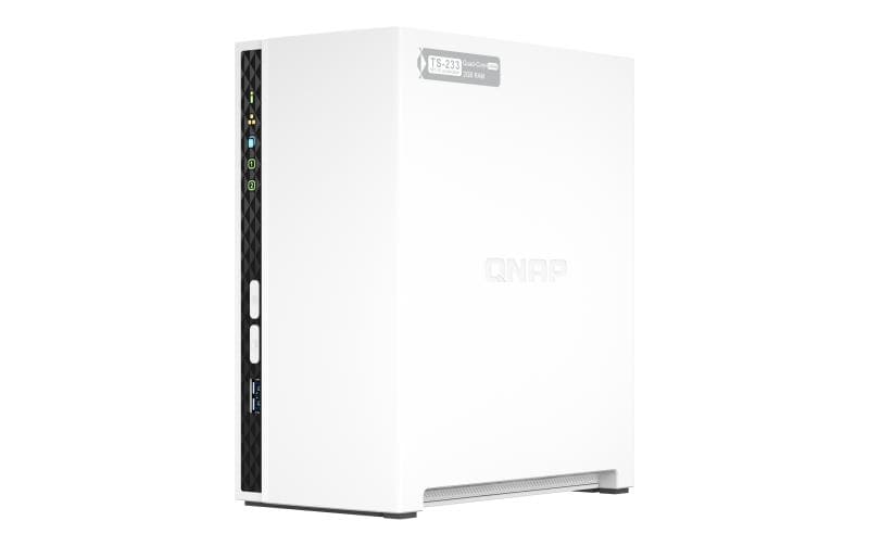 QNAP TS-233 - NAS-Server - 2 Schächte - SATA 6Gb/s - RAID 0, 1, JBOD - RAM 2GB - Gigabit Ethernet - iSCSI Support (TS-233)