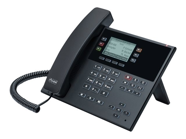 Auerswald COMfortel D-210 - VoIP-Telefon mit Rufnummernanzeige - dreiweg Anruffunktion - SIP, RTCP, RTP, SRTP, SIPS - Schwarz (90278)