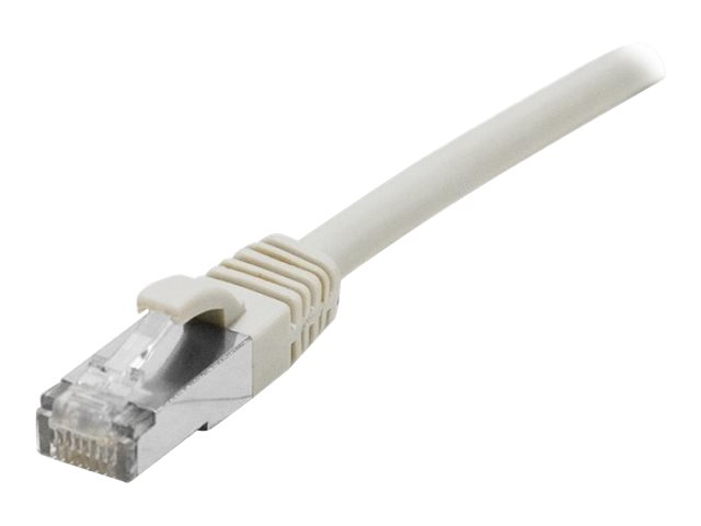 deXlan - Patch-Kabel - RJ-45 (M) zu RJ-45 (M) - 20 m - SFTP - CAT 7 (Kabel) / CAT 6a (Anschlüsse) - halogenfrei, ohne Haken - Grau
