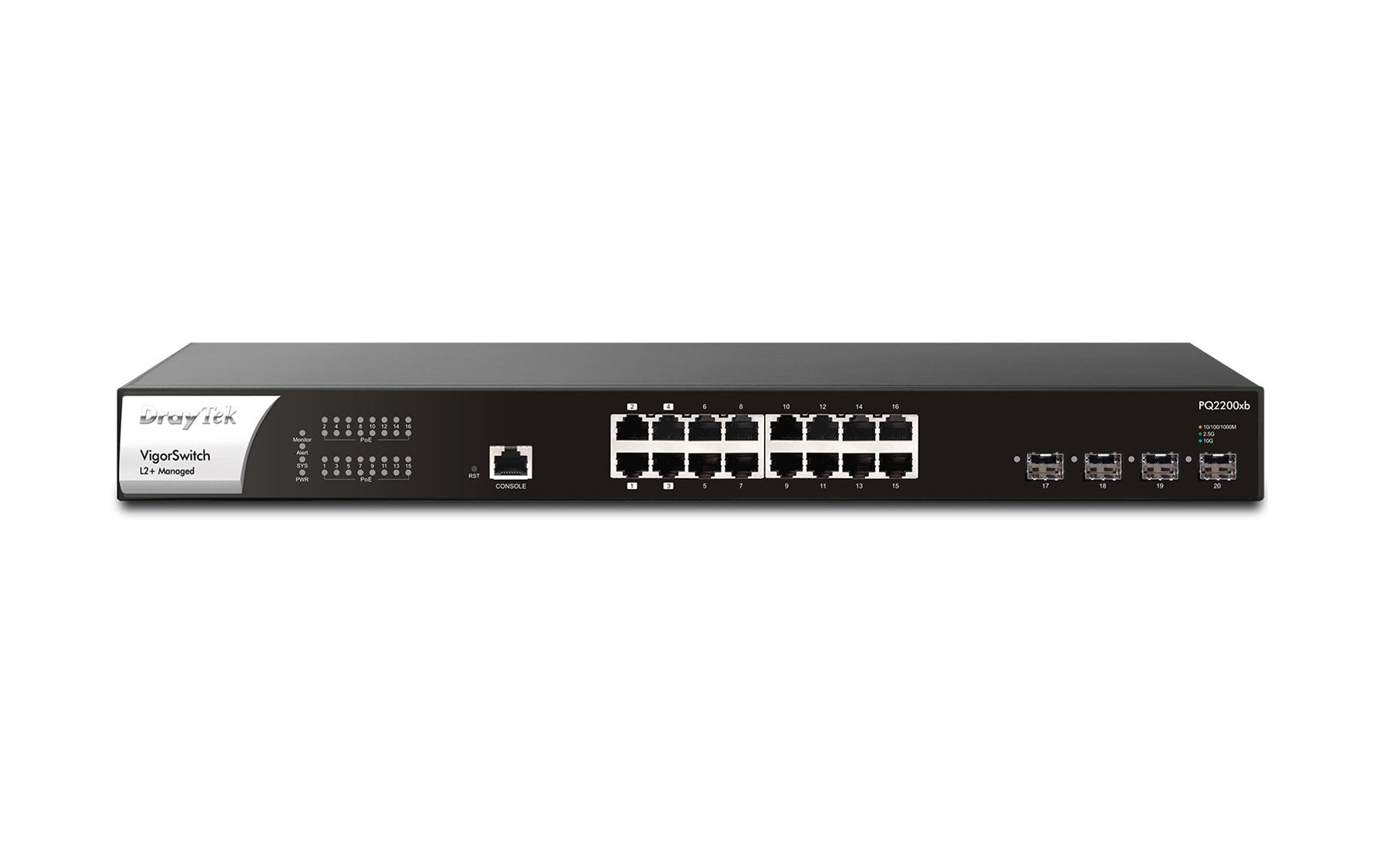 DrayTek PoE++ Switch VigorSwitch PQ2200xb 20 Port