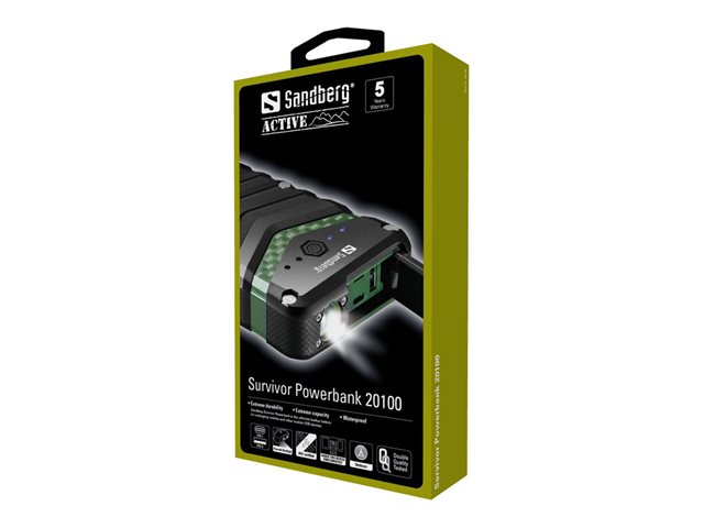 Sandberg Survivor Powerbank 20100 Powerbank - Li-Ion - USB