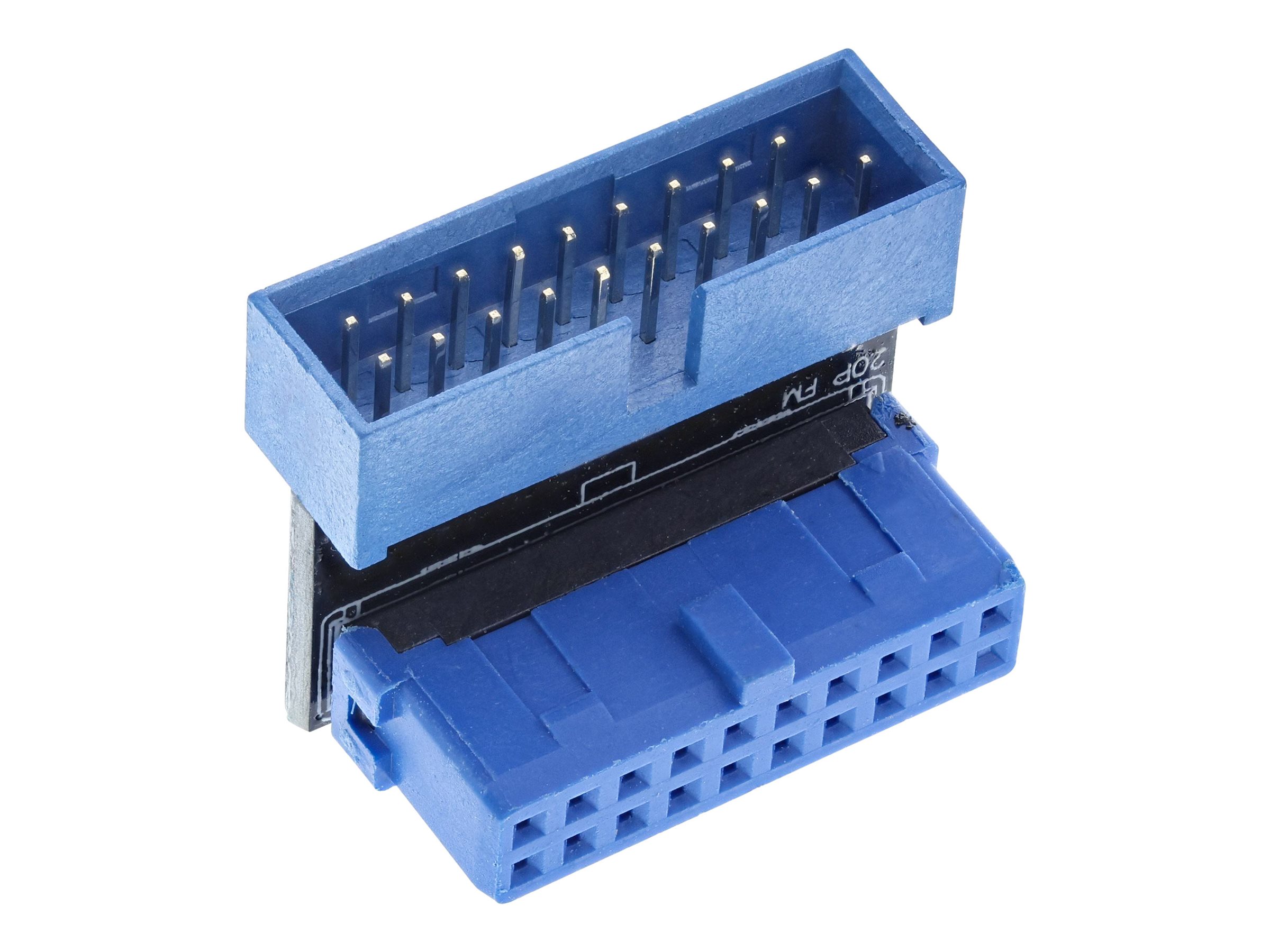 InLine - interner USB-Adapter - 20-poliger USB 3.0 Kopf zu 20-poliger USB 3.0 Kopf