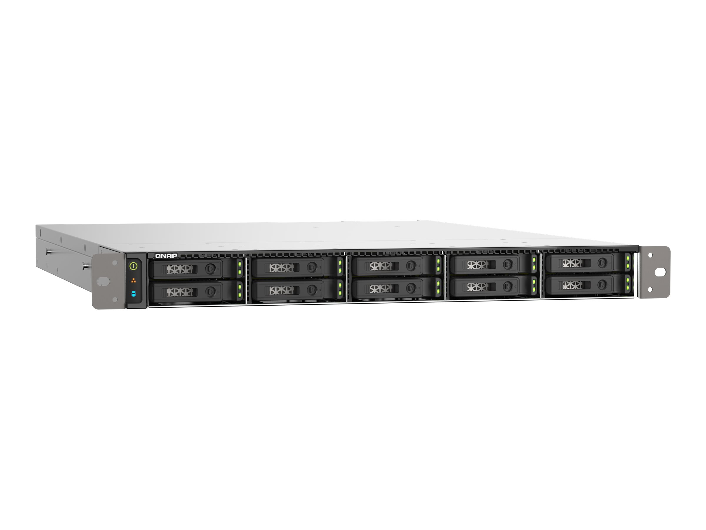 QNAP TS-h1090FU - NAS-Server - 10 Schächte - Rack - einbaufähig - SATA 6Gb/s / PCIe (NVMe) / U.2 - RAID 0, 1, 5, 6, 10, 50, JBOD, 60 - RAM 64GB - 25 Gigabit Ethernet / 2,5 Gigabit Ethernet - iSCSI Support - 1U (TS-H1090FU-7232P-64G)