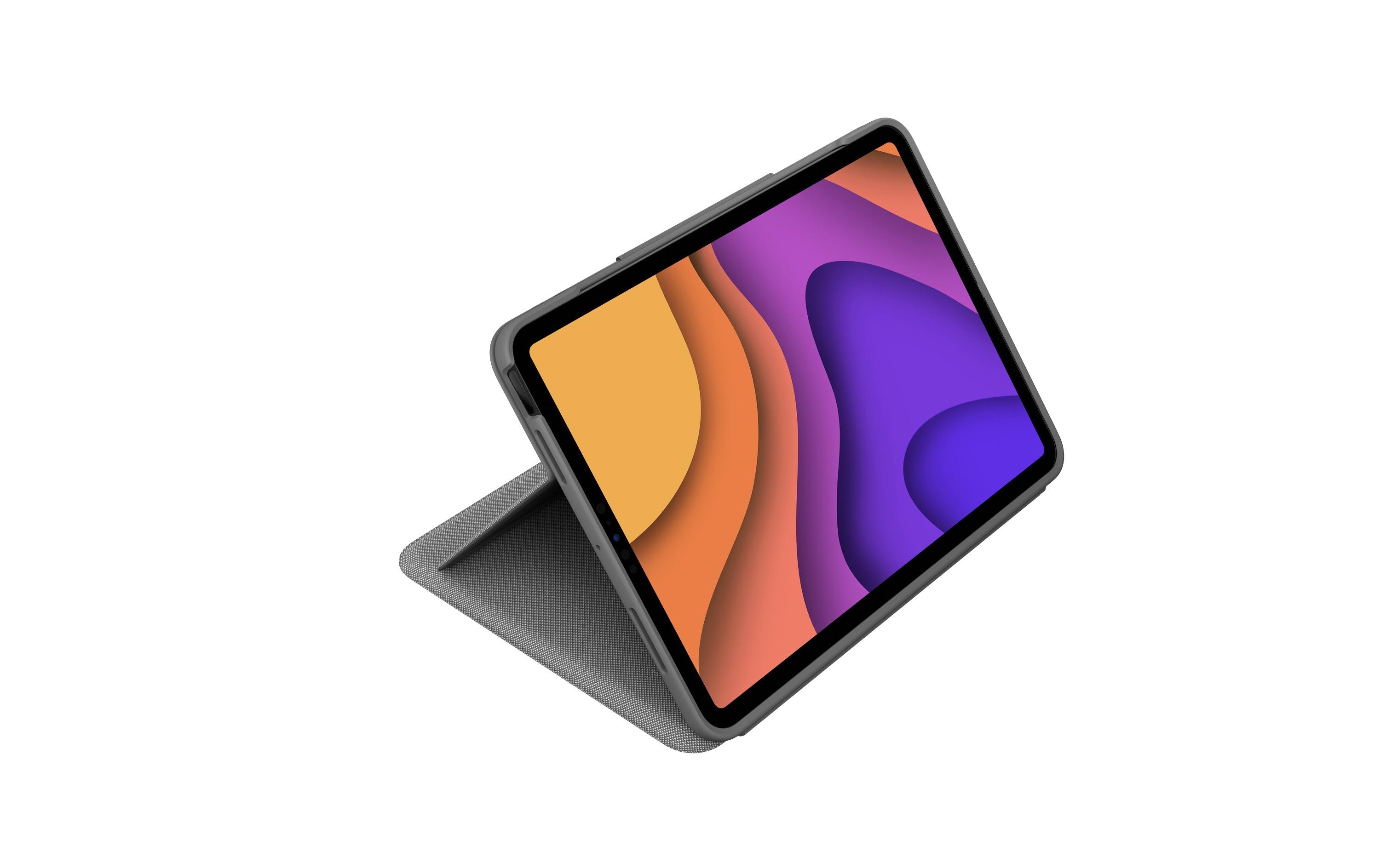 Logitech Folio Touch - Tastatur und Foliohülle - mit Trackpad - QWERTZ - Schweiz - Oxford Gray Eingabegerät