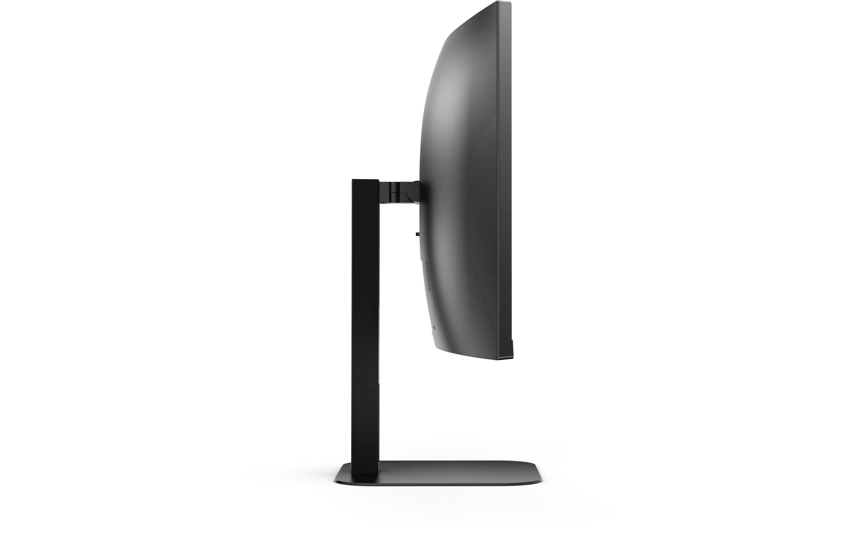 AOC Value-line CU34V5C/BK - V5 series - LED-Monitor - gebogen - 86.4 cm (34") - 3440 x 1440 WQHD @ 100 Hz - VA - 300 cd/m² - 3000:1 - 4 ms - HDMI, DisplayPort, USB-C - Lautsprecher - mattschwarz