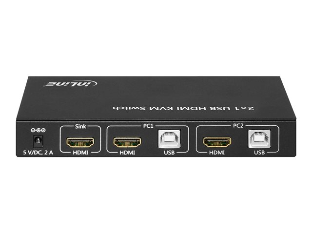 InLine 2x1 HDMI KVM Switch - KVM-/Audio-/USB-Switch - 2 x KVM/Audio/USB - 1 lokaler Benutzer - Desktop