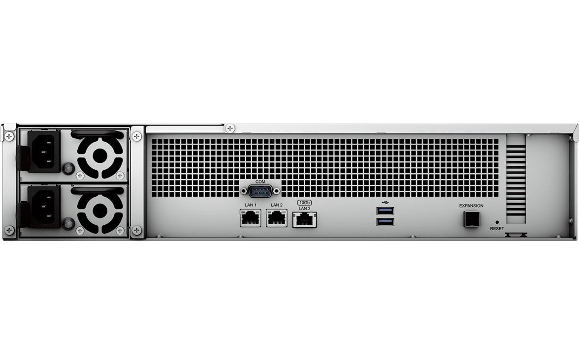Synology RackStation RS2423RP+ - NAS-Server - 12 Schächte - Rack - einbaufähig - SATA 6Gb/s - RAID 0, 1, 5, 6, 10, JBOD - RAM 8GB - Gigabit Ethernet / 10 Gigabit Ethernet - iSCSI Support - 2U (RS2423RP+)