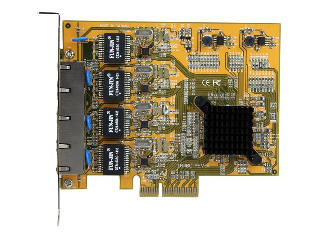 StarTech.com 4 Port PCIe Gigabit Netzwerkkarte - Quad Port PCI Express GbE NIC - Netzwerkadapter - PCIe - Gigabit Ethernet x 4
