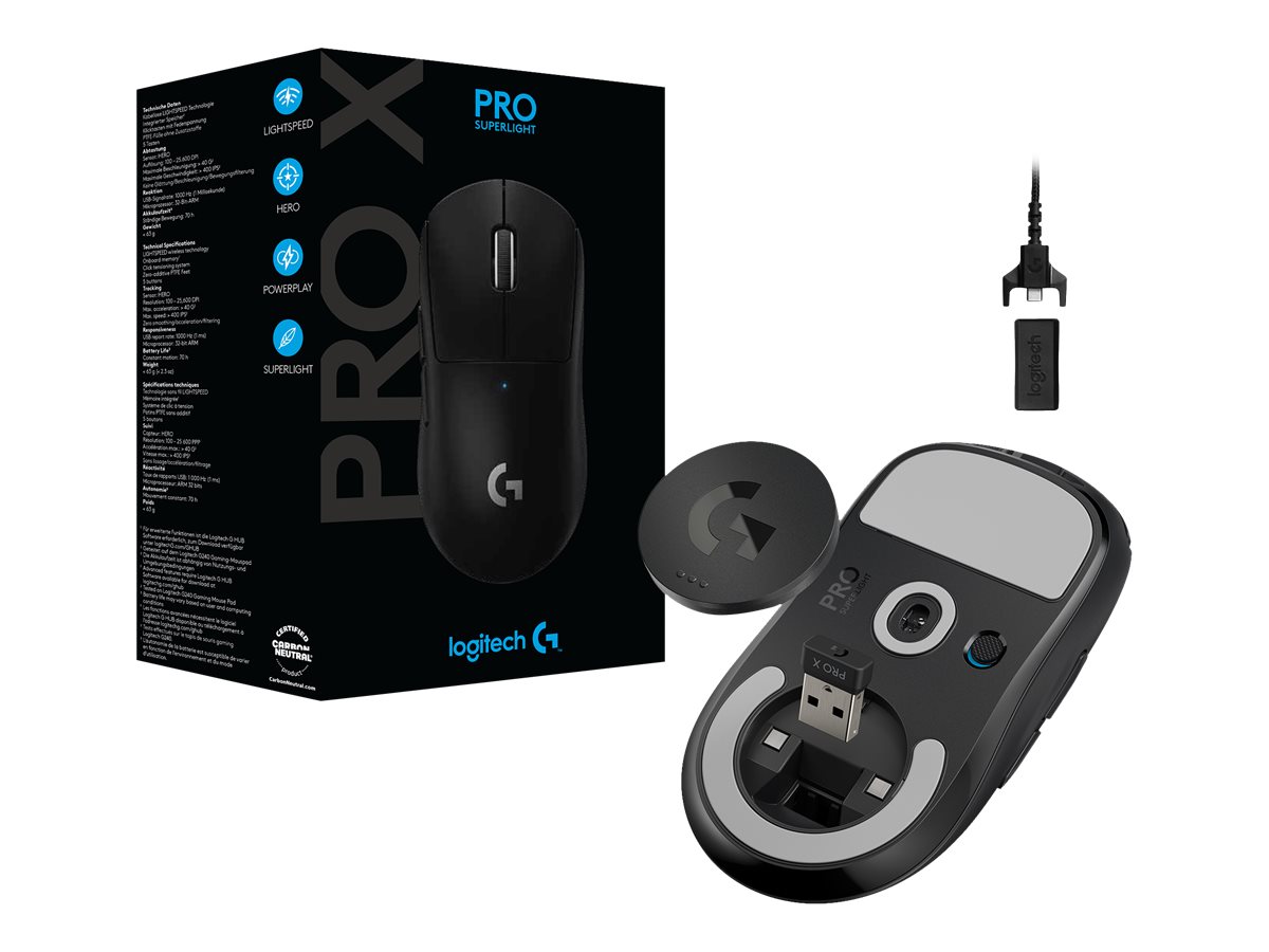 Logitech PRO X SUPERLIGHT Wireless Gaming Mouse - Maus - 2.4 GHz - Schwarz
Logitech PRO X SUPERLIGHT Wireless Gaming Mouse - Maus - 2.4 GHz - Schwarz