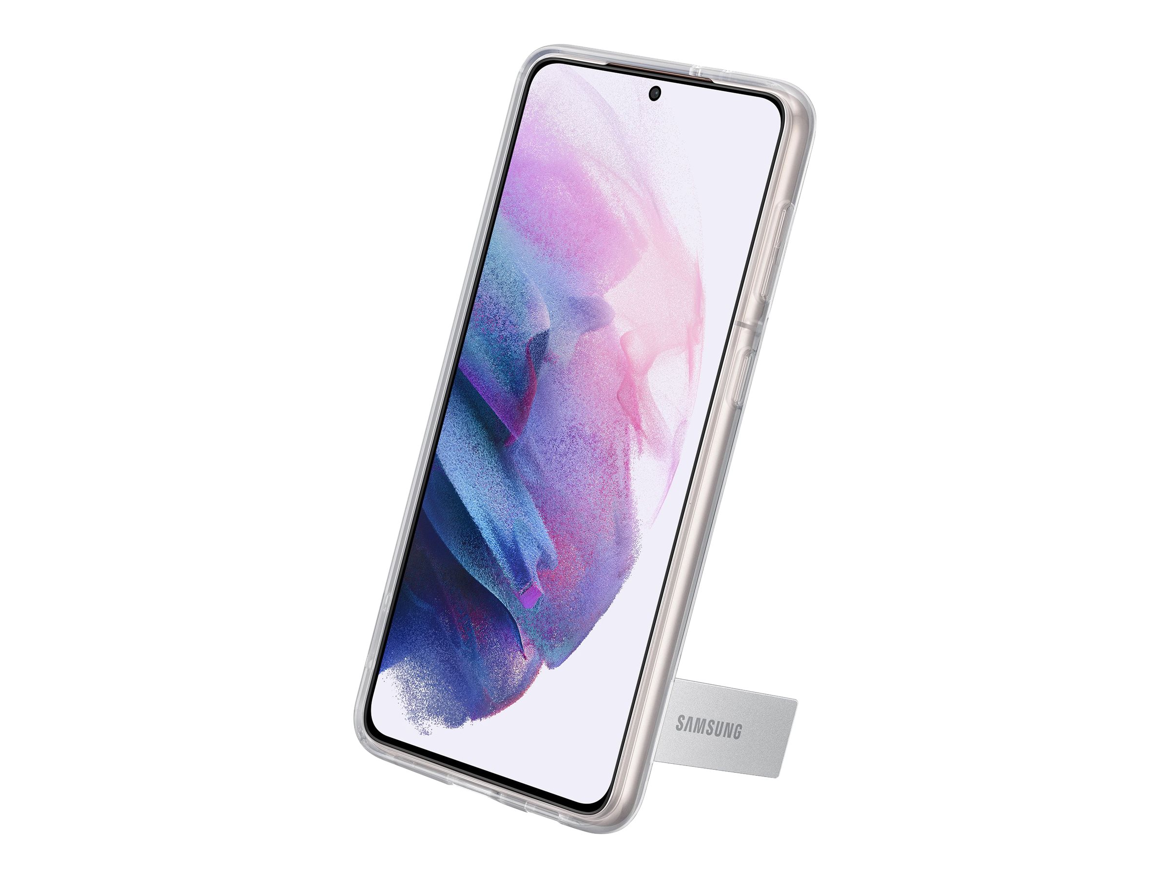 Samsung Clear Standing Cover EF-JG996 - Handyhülle für Galaxy S21+ 5G - Thermoplastisches Polyurethan (TPU), Polycarbonat - klar