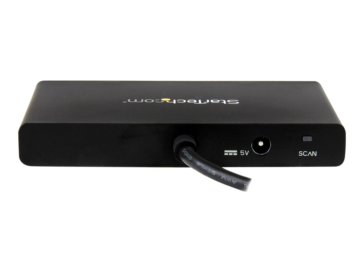StarTech.com 4-Port Multi Monitor Adapter - DisplayPort 1.2 MST-Hub - 4x 1080p - DisplayPort Video-Splitter für erweiterte Desktop-Modi auf Windows-PCs - DP zu Quad DP-Monitoren (MSTDP124DP) - Video-Verteiler - 4 Anschlüsse