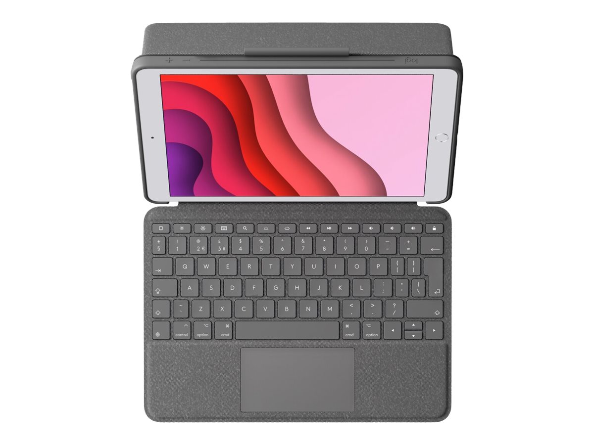 Logitech Combo Touch Detachable Keyboard Case for iPad (10th gen) - Tastatur und Foliohülle - mit Trackpad - QWERTY - US International - Oxford Gray Eingabegerät