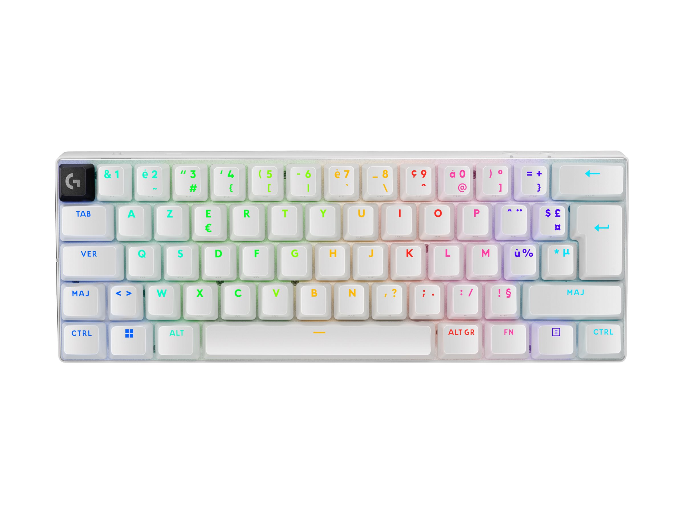 Logitech G PRO X 60 - Tastatur - Gaming - 60% TKL - AZERTY - Französisch - weiß Eingabegerät