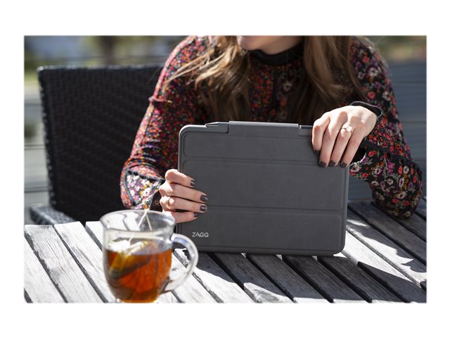 ZAGG Pro Keys - Tastatur und Foliohülle - mit Trackpad - QWERTZ - Deutsch - Schwarz/Grau Eingabegerät