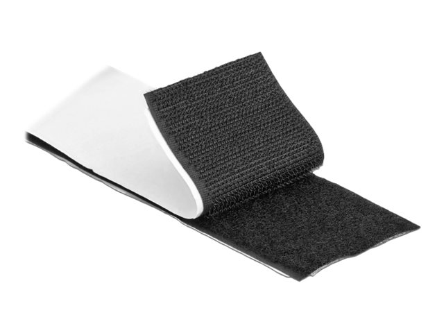 Delock Klettband-Rolle 10 m x 50 mm Haft und Flauschband Schwarz