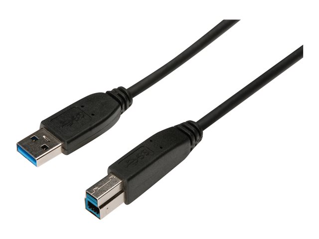ASSMANN - USB-Kabel - USB Typ A (M) bis USB Type B (M) - USB 3.0 - 1.8 m - geformt - Schwarz