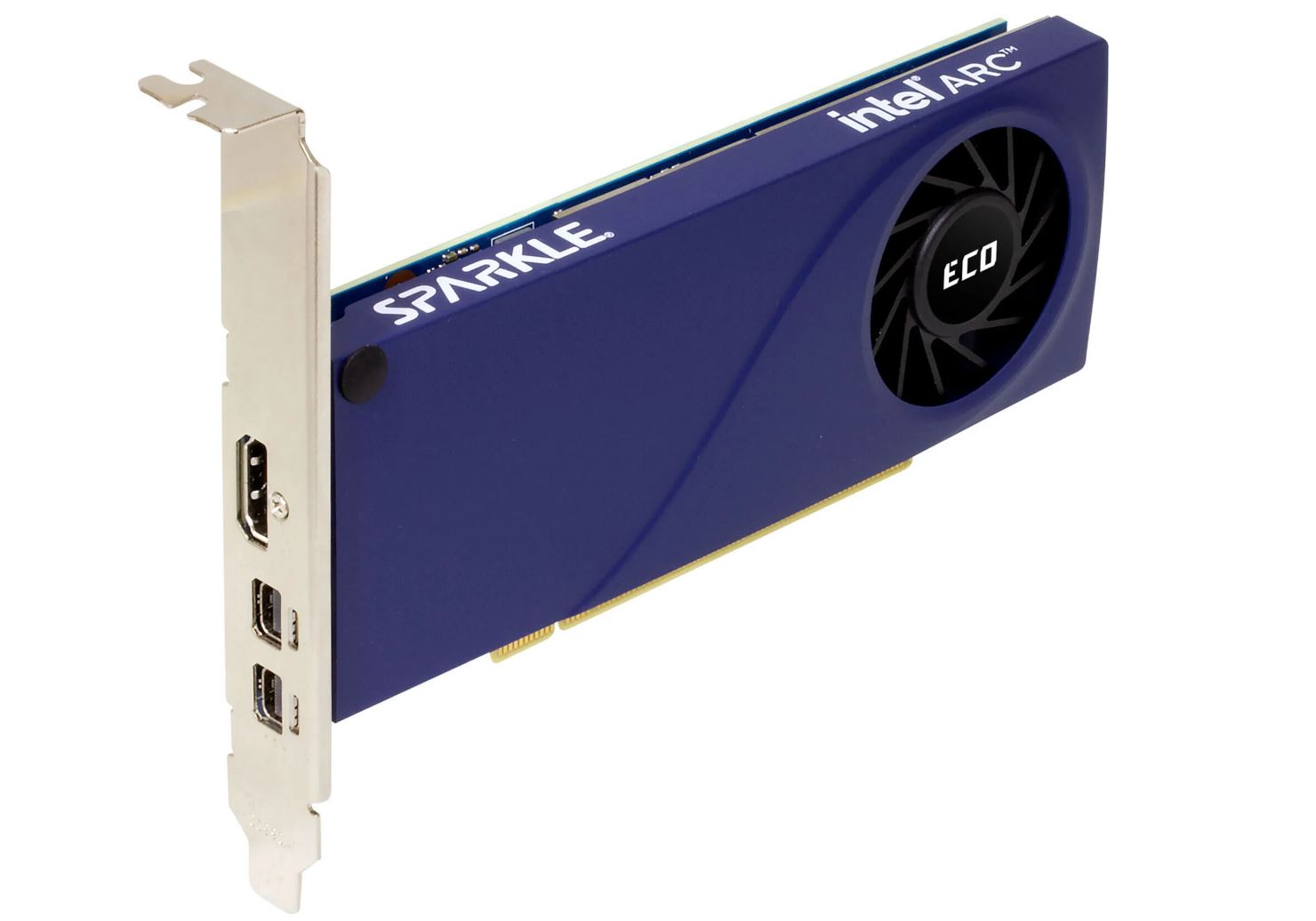 Sparkle Intel Arc A310 ECO - Grafikkarten - Arc A310 - 4 GB GDDR6 - PCIe 4.0 x8 Low-Profile - 2 x Mini DisplayPort, HDMI