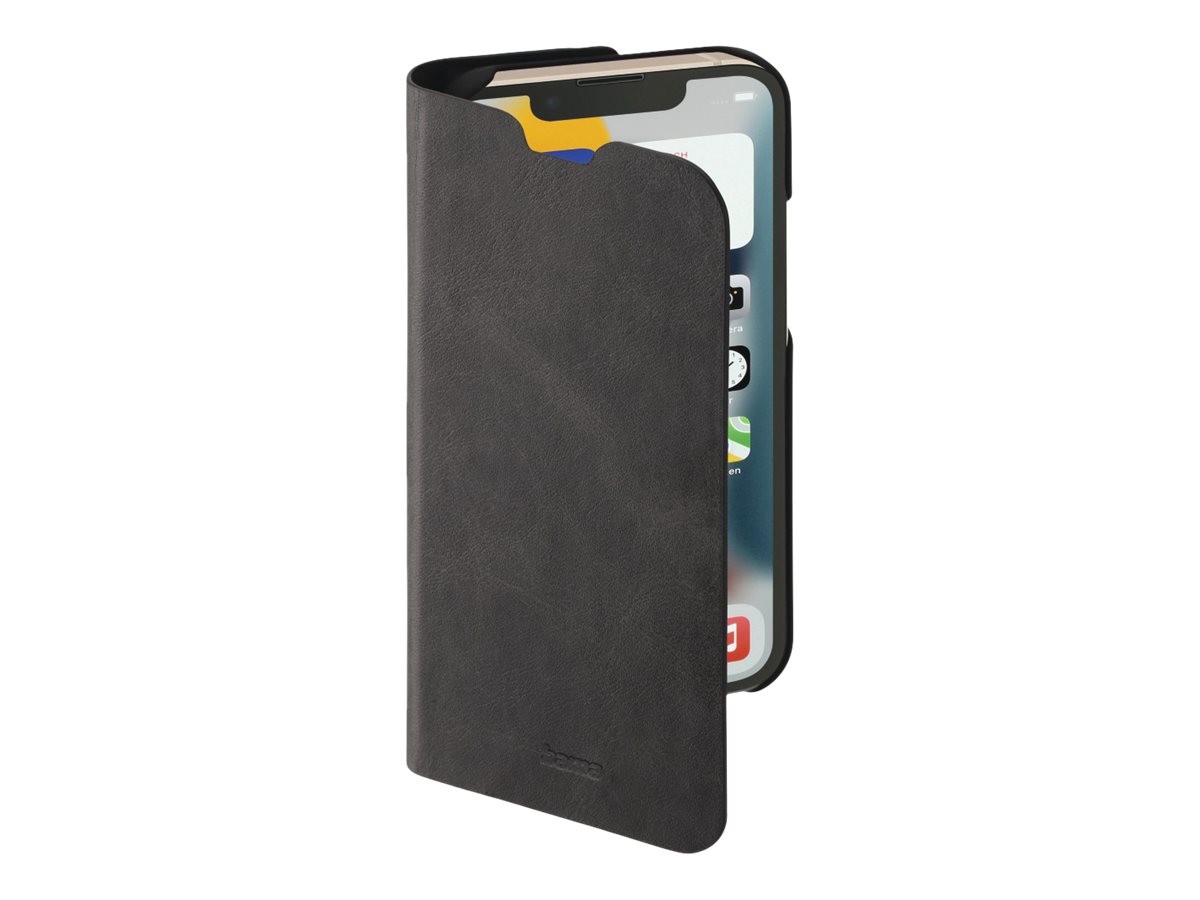 Hama Essential Line Guard Pro - Flip-Hülle für Mobiltelefon - Kunstleder - Schwarz - für Apple iPhone 13