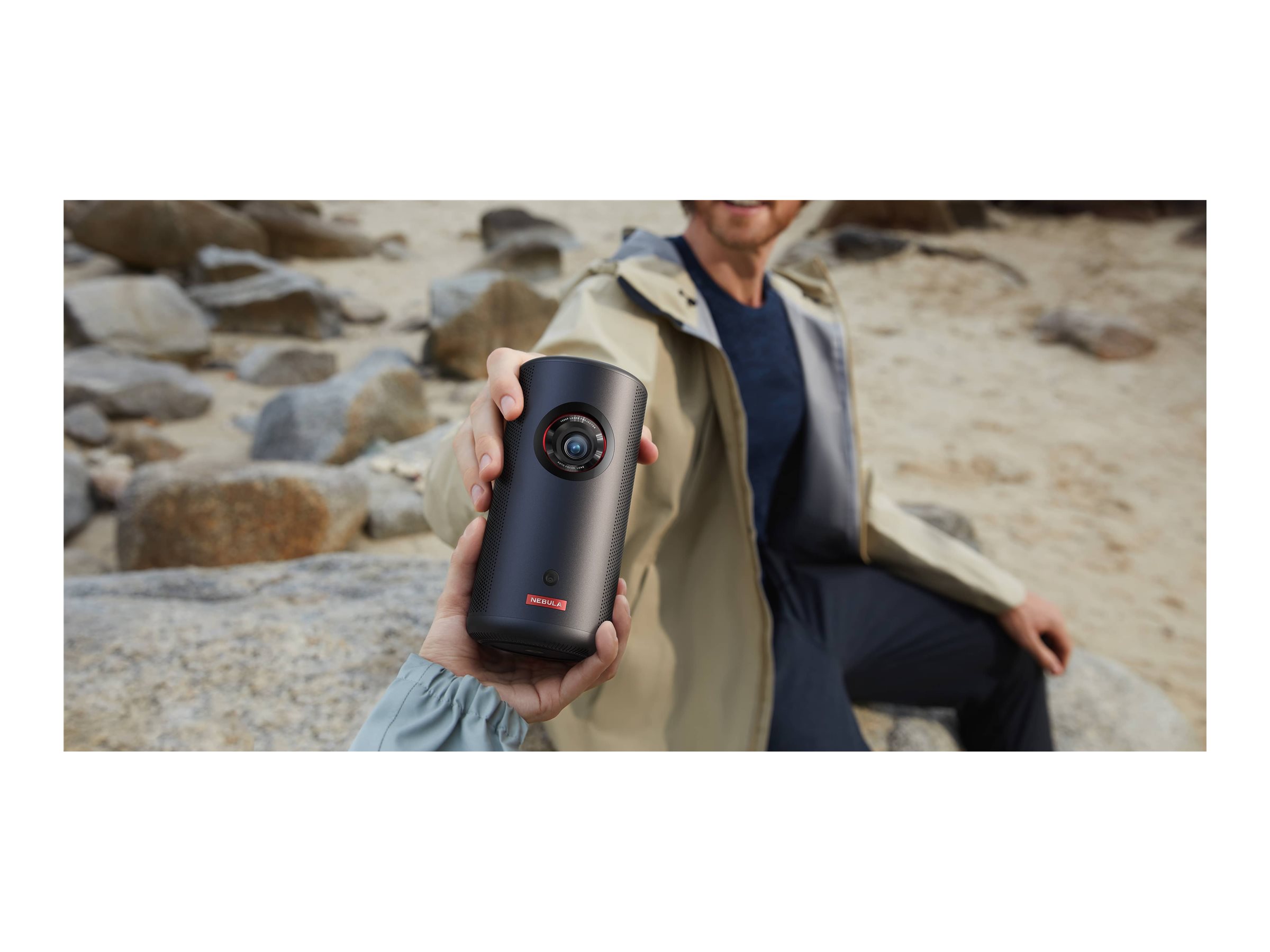 Nebula Capsule 3 Laser - DLP-Projektor - tragbar - 802.11a/b/g/n/ac wireless / Bluetooth 5.1 - Schwarz