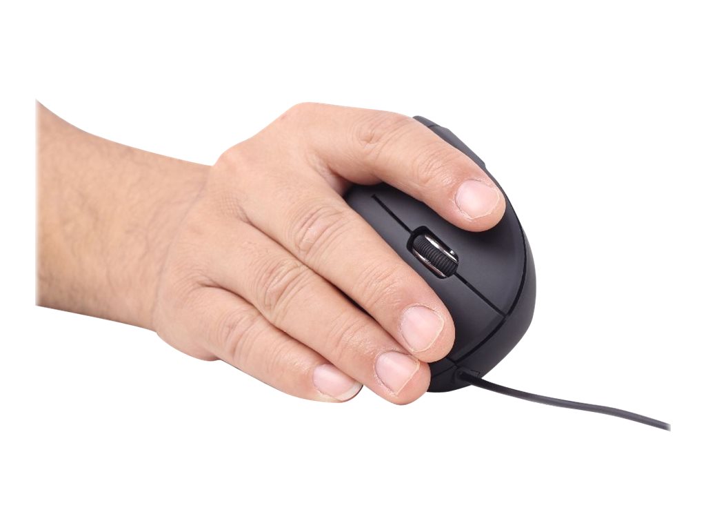 Gembird MUS-ERGO-01 - vertikale Maus - USB - Schwarz