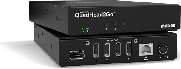 Matrox QuadHead2Go Multi-Monitor Controller Appliance (Q2G-DP4K2)