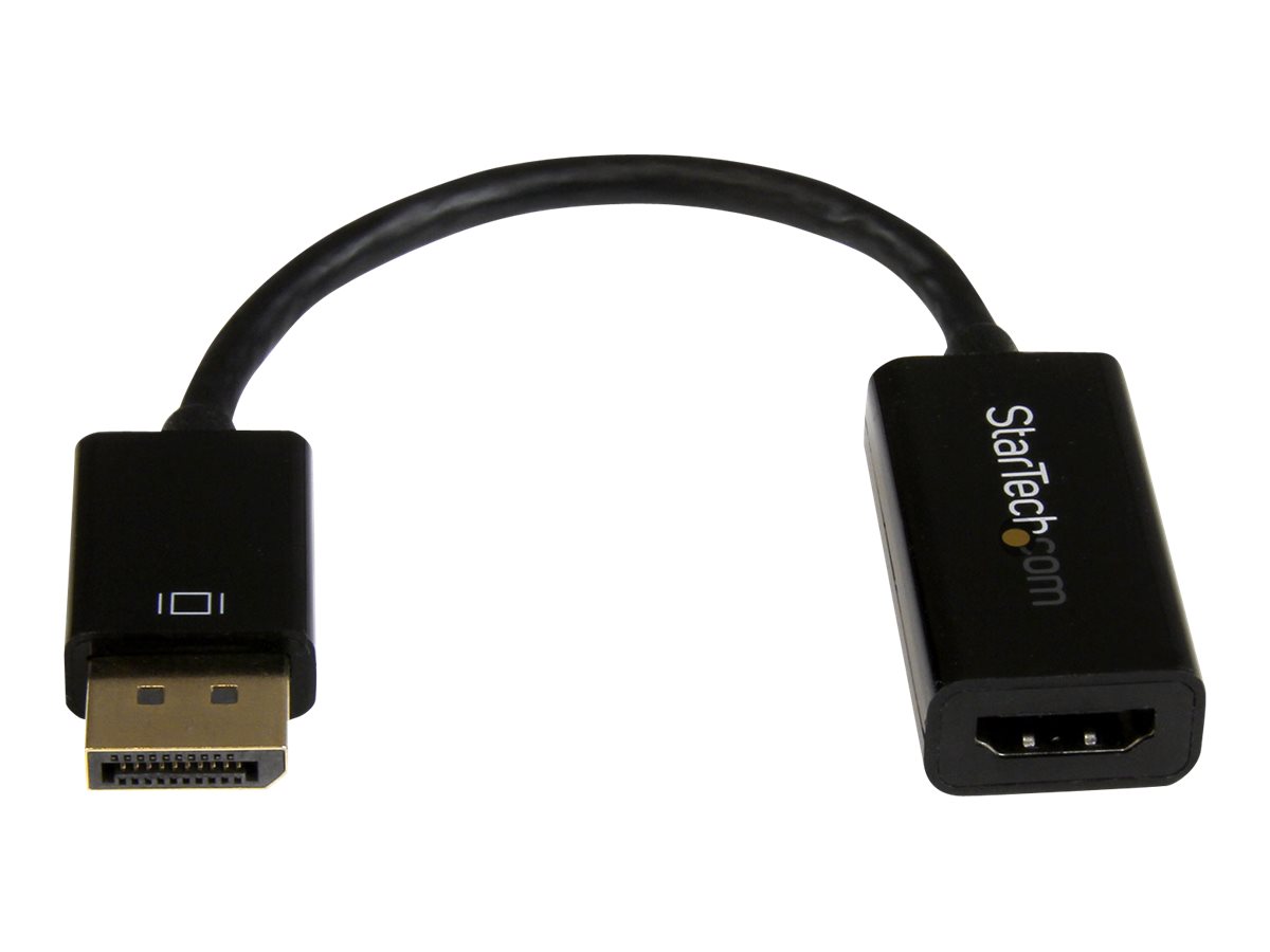 StarTech.com DisplayPort auf HDMI 4k @ 30Hz Adapter - DP 1.2 zu HDMI Video und Audio aktiv Konverter 1080p @ 60Hz für Computer / Laptop - Videokonverter
