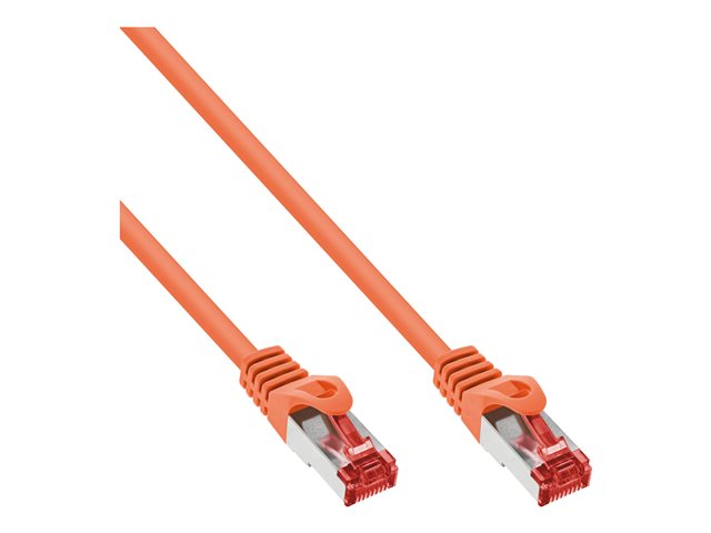 InLine - Patch-Kabel - RJ-45 (M) zu RJ-45 (M) - 3 m - SSTP-Kabel - CAT 6 - geformt - orange