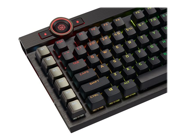 CORSAIR Gaming K100 RGB - Tastatur - Deutsch - Aluminium schwarz eloxiert (gebürstet) Eingabegerät