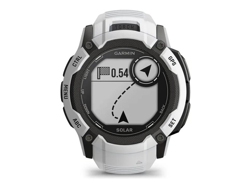 Garmin Instinct 2X Solar - faserverstärktes Polymer - Ja intelligente Uhr mit Band - 64 MB - Steinweiß