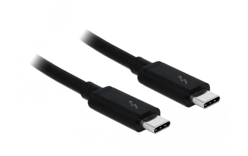 DeLOCK - Thunderbolt-Kabel - USB-C (M) bis USB-C (M) - USB 3.1 Gen 1 / Thunderbolt 3 / DisplayPort 1.2a - 20 V - 5 A - 1.5 m - 4K Unterstützung - Schwarz
