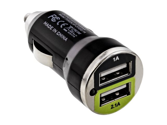 InLine USB KFZ Ladegerät Stromadapter, 12/24VDC zu 5V DC/2.1A, Mini