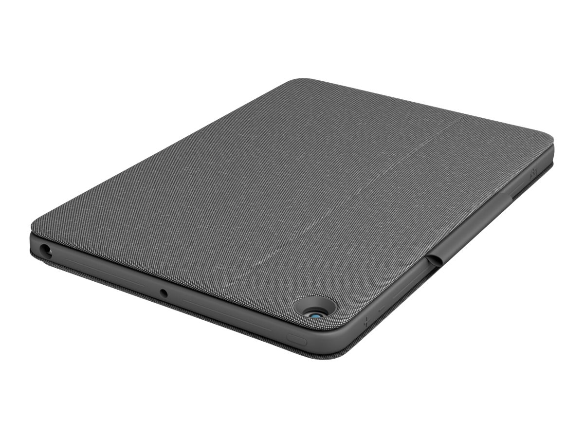 Logitech Combo Touch - Tastatur und Foliohülle - mit Trackpad - QWERTY - Nordisch (Dänisch/Finnisch/Norwegisch/Schwedisch) - Oxford Gray Eingabegerät