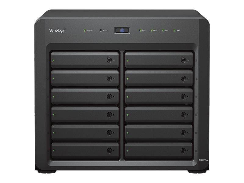 Synology Disk Station DS3622XS+ - NAS-Server - 12 Schächte - SATA 6Gb/s - RAID RAID 0, 1, 5, 6, 10, JBOD, RAID F1 - RAM 16 GB - Gigabit Ethernet / 10 Gigabit Ethernet - iSCSI Support