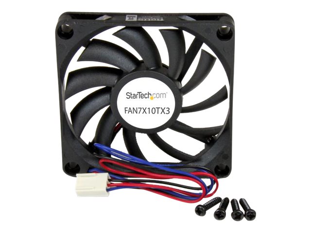 StarTech.com 70mm Gehäuselüfter - Lüfter 7cm für PC Gehäuse mit 3-pin Molex Stecker (70mmx70mmx10mm) - Gehäuselüfter