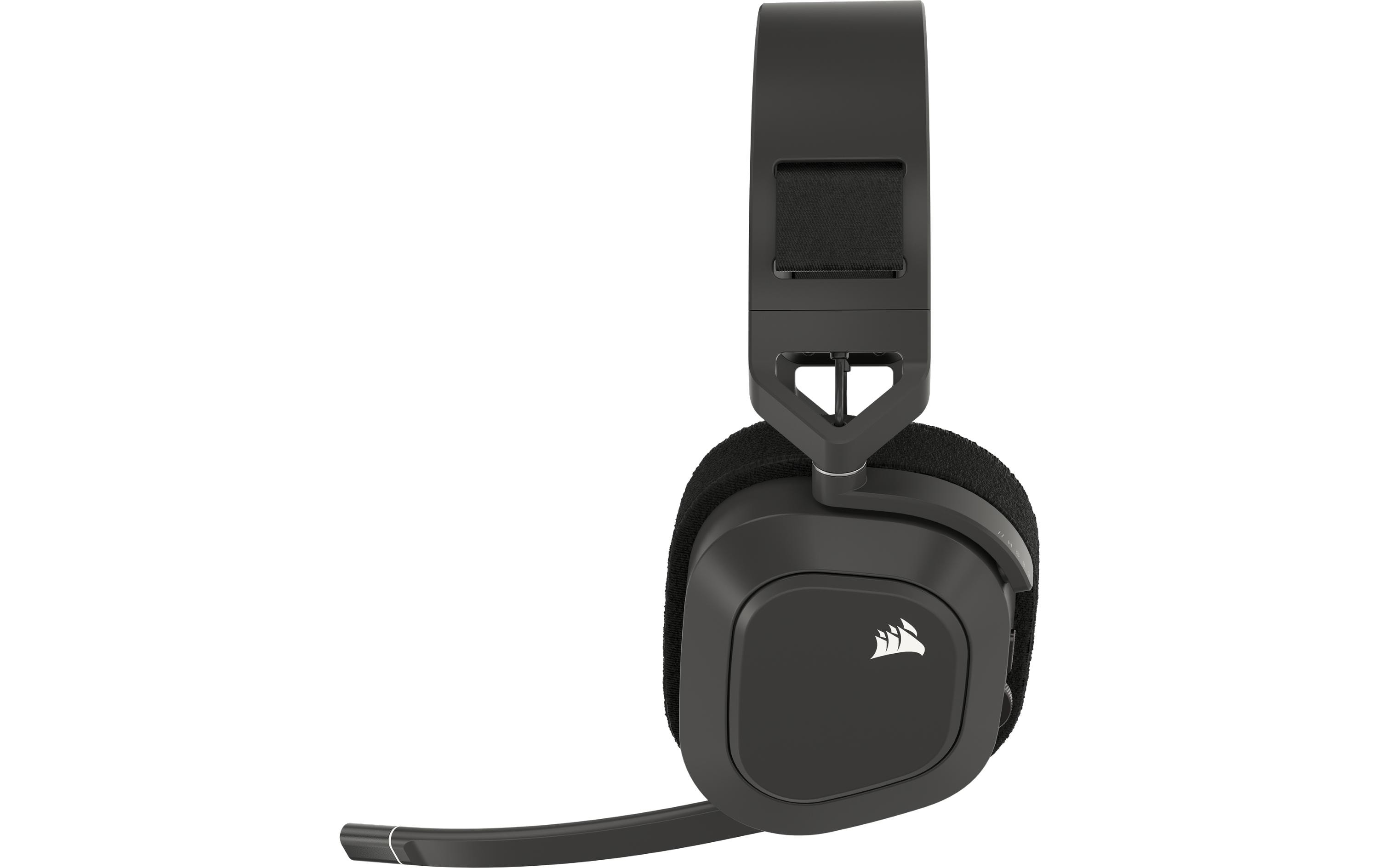 CORSAIR Gaming HS80 MAX WIRELESS - Headset - ohrumschließend - 2,4 GHz - kabellos - USB - Stahlgrau