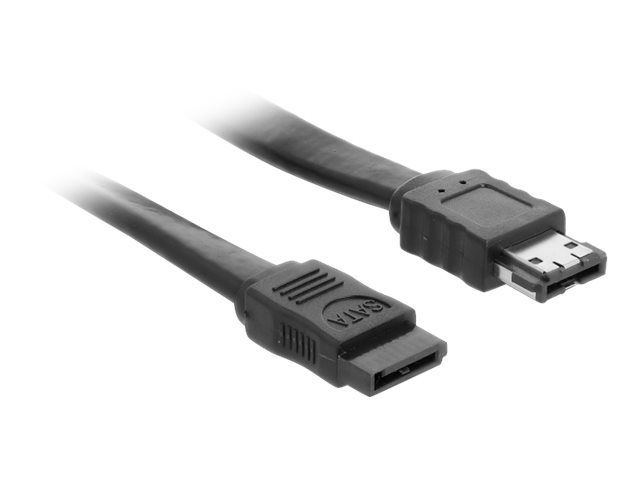 Delock - SATA auf eSATA-Kabel - Serial ATA 150/300/600 - SATA (R) gerade zu eSATA (R) - 1 m - Schwarz