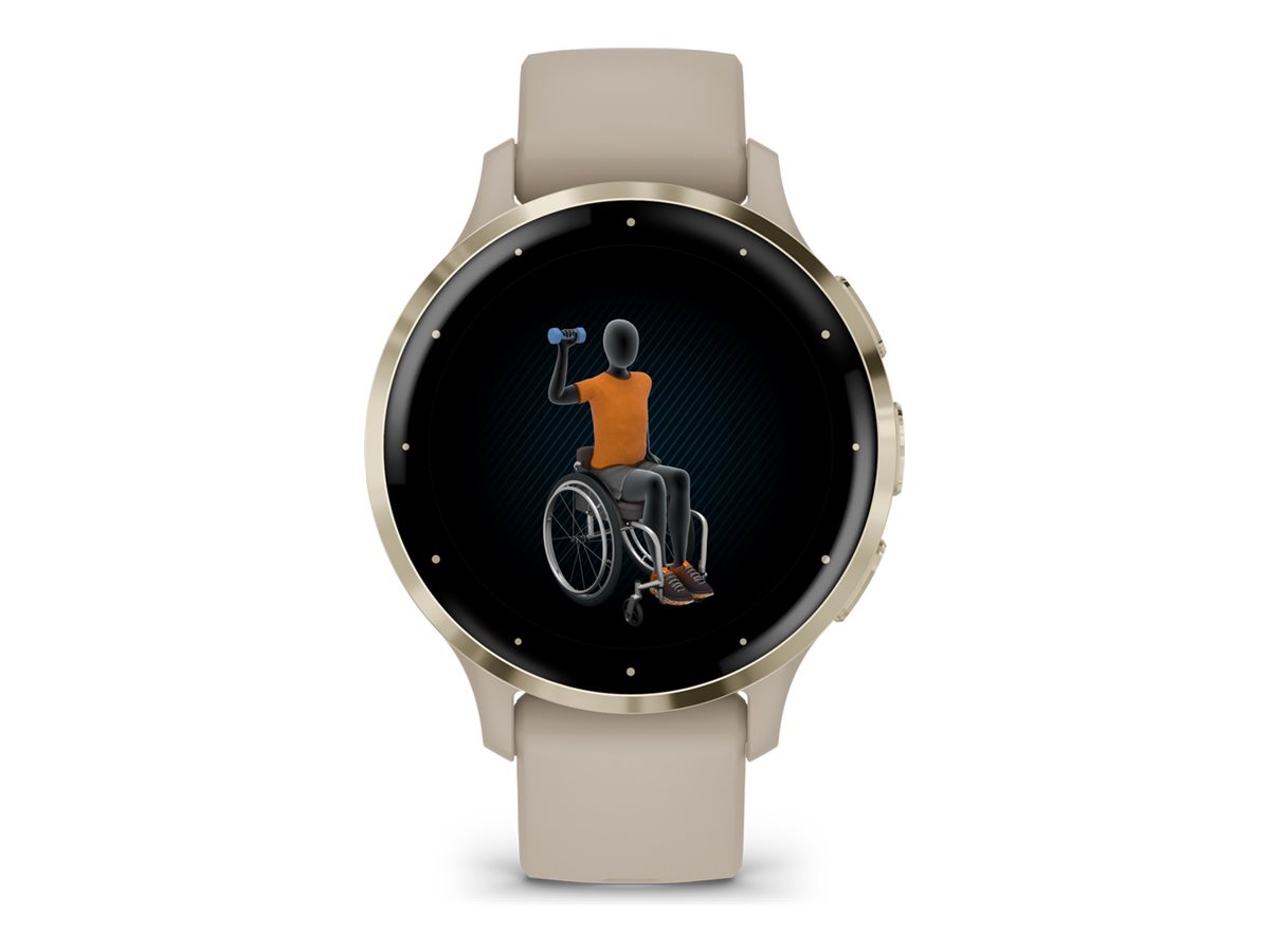 Garmin Venu 3S - French Gray - intelligente Uhr mit Band - 8 GB