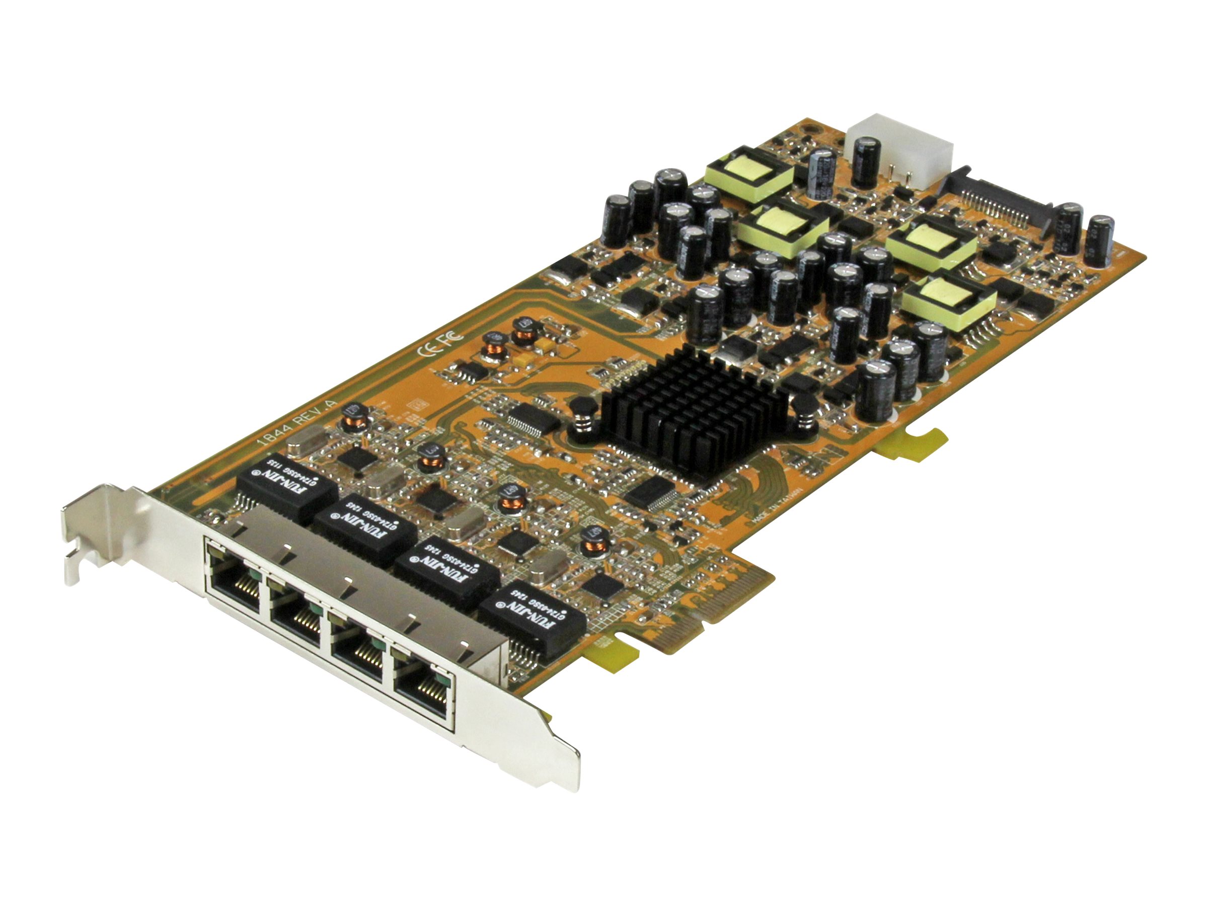 StarTech.com 4 Port Gigabit Power over Ethernet PCI Express Netzwerkkarte - PSE / PoE PCIe NIC - 4-fach (Quad) PCI-e Karte - Netzwerkadapter - PCIe x4 - Gigabit Ethernet x 4