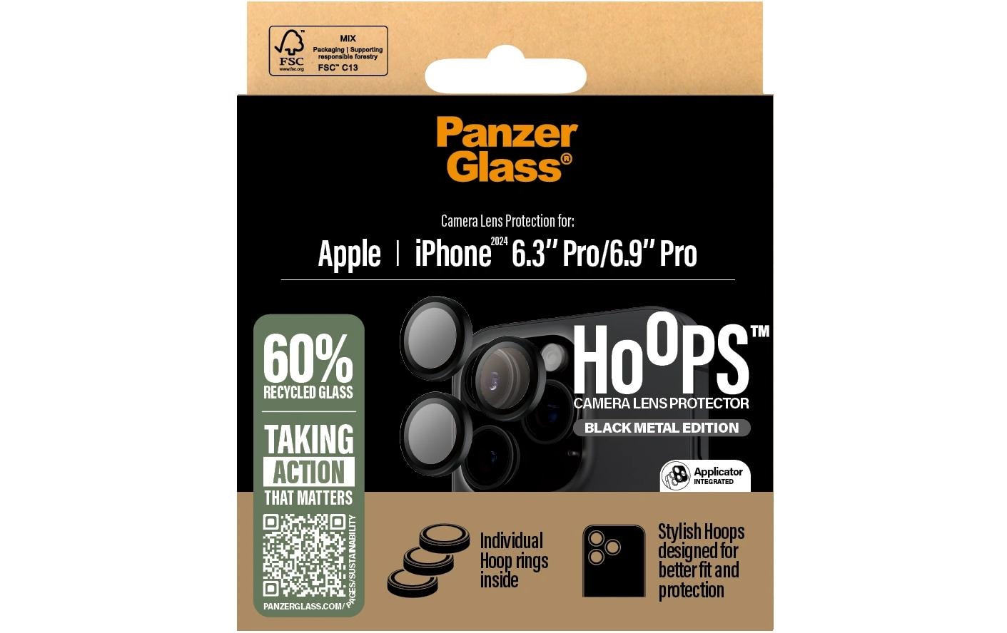 PanzerGlass Hoops - Objektivschutz für Handy - für Apple iPhone 16 Pro, 16 Pro Max