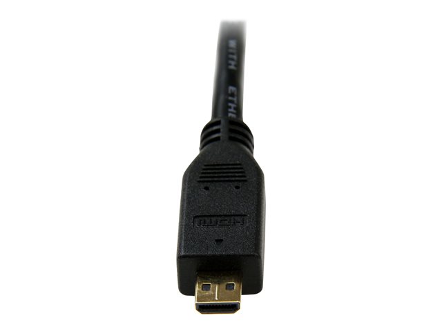 StarTech.com 2 m High Speed HDMI-Kabel mit Ethernet - HDMI auf HDMI Micro - Stecker/Stecker - HDMI-Kabel mit Ethernet - HDMI männlich zu 19 pin micro HDMI Type D männlich - 2 m - Schwarz