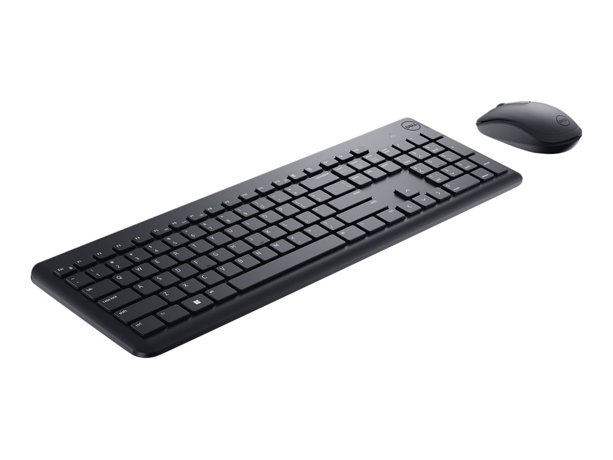 Dell Keyboard and Mouse KM3322W - Tastatur-und-Maus-Set - kabellos - 2.4 GHz - QWERTY - International Englisch - Schwarz - mit 3 years NBD Advance Exchange