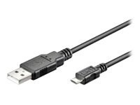 wentronic - USB-Kabel - USB (M) zu Micro-USB Typ B (M) - USB 2.0 - 1 m - Schwarz