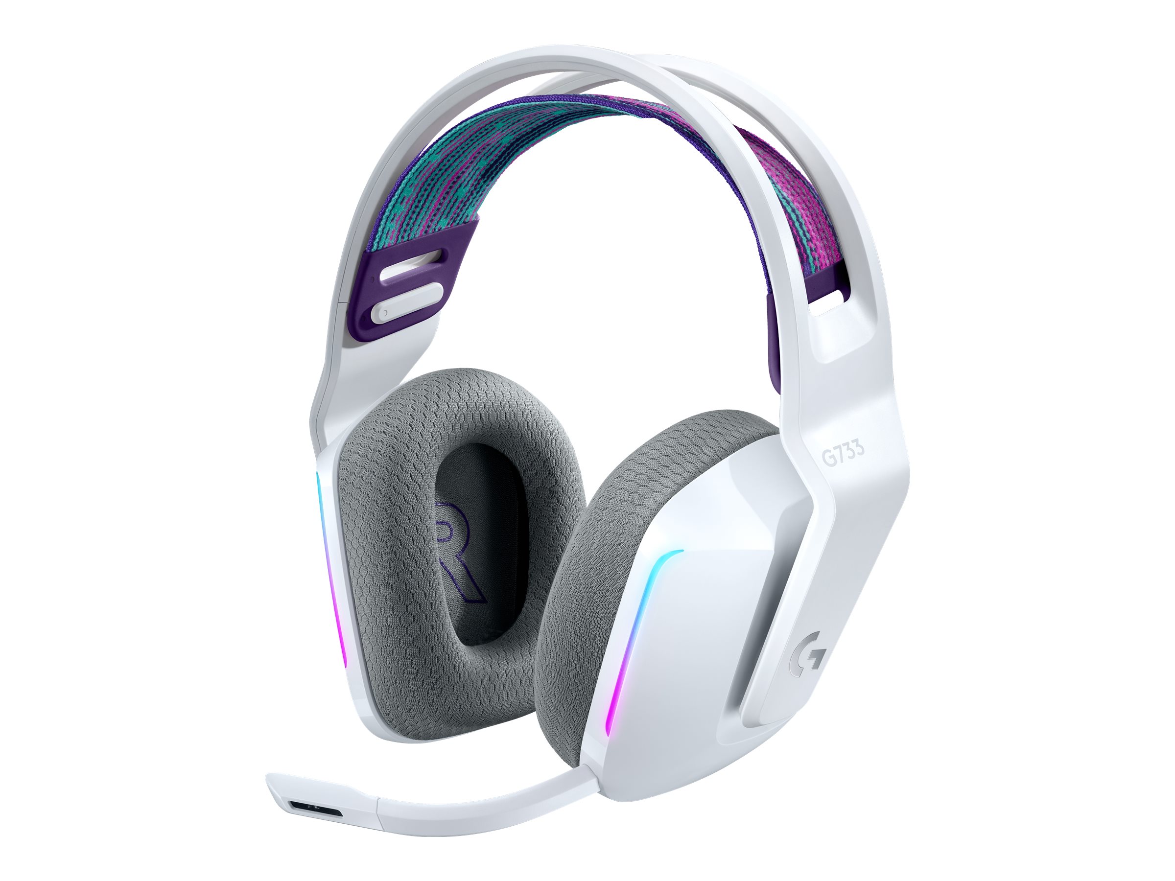 Logitech G G733 LIGHTSPEED Wireless RGB Gaming Headset - Headset - ohrumschließend - 2,4 GHz - kabellos - weiß