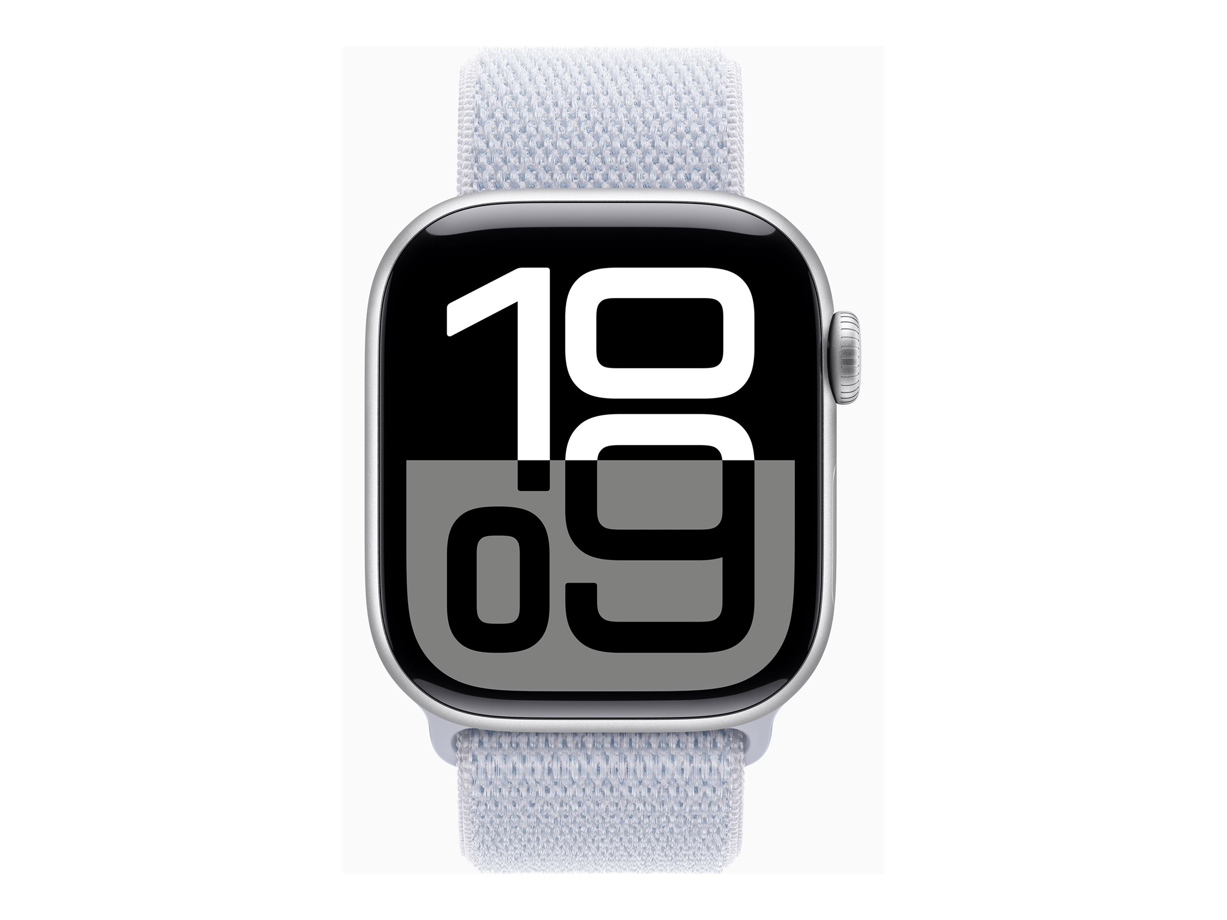 Apple Watch Series 10 GPS 42mm Silver Aluminium Case mit Blue Cloud Sport Band (MWWD3QF/A)